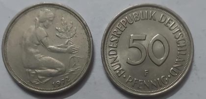 GERMANY 50  PFENNIG 1972 (USED)