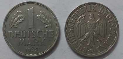 GERMANY Deutsche 1 MARK 1955 (USED)