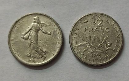 Half Franc 1965 Liberte Egalite Fraternite (used)