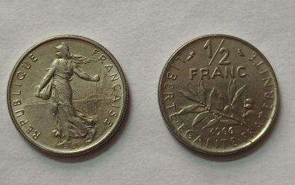 Half Franc 1966 Liberte Egalite Fraternite (used)