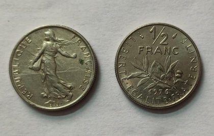 Half Franc 1976 Liberte Egalite Fraternite (used)