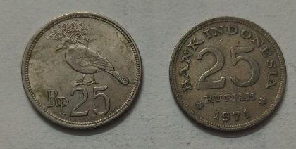 INDONESIA 25 RUPIAH 1971 (used)