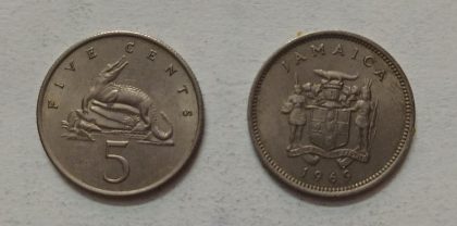 JAMAICA 5 Cents 1969 (used)