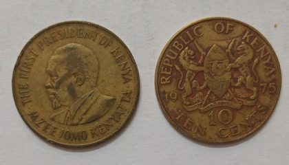 KENYA 10 CENT 1975 (used)