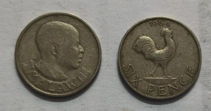 MALAWI 6 PENCE  1964 (used)