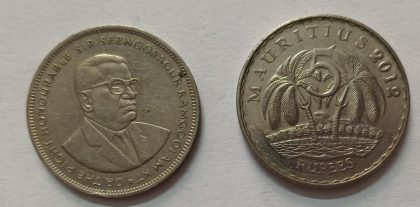 MAURITIUS 5 RUPEE 2012 (used)