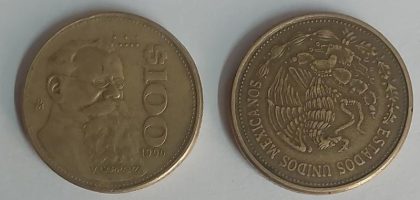 MEXICO 100 PESOS 1990 (used)