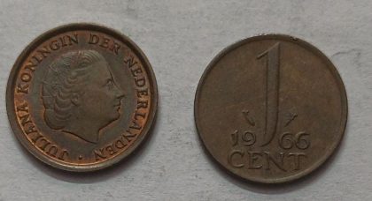 NEDERLAND-1 CENT 1966 (Used)