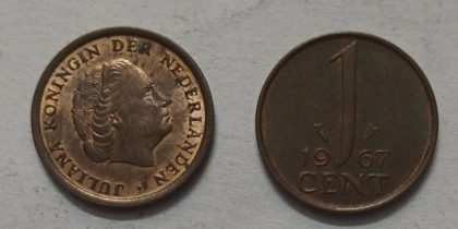 NEDERLAND-1 CENT 1967 (Used)