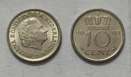 NEDERLAND-10 CENT 1963 (Used)