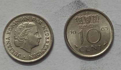 NEDERLAND-10 CENT 1965 (Used)