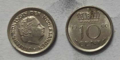 NEDERLAND-10 CENT 1966 (Used)