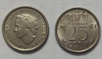 NEDERLAND-25 CENT 1961 (Used)