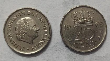 NEDERLAND-25 CENT 1969 (Used)