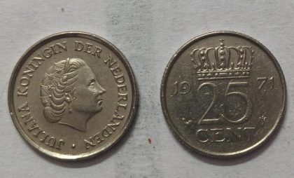 NEDERLAND-25 CENT 1971 (Used)