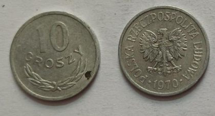 POLAND 10 GROSZY 1970 (USED}