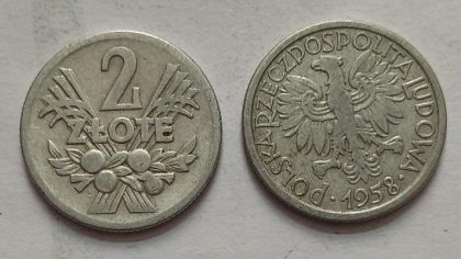 POLAND 2 ZTOTE 1958 (USED)