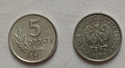 POLAND 5 GROSZY1970 (USED)