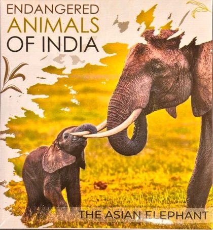 Endangered Animals OF India - The Asian Elephant (Color Souvenir Coin)  -WOOD BOX (Proof SET)