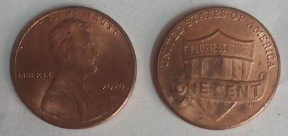 U.S.A. 1-CENT 2020 (used)