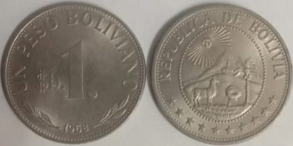 BOLIVIA 1 Peso  -1968