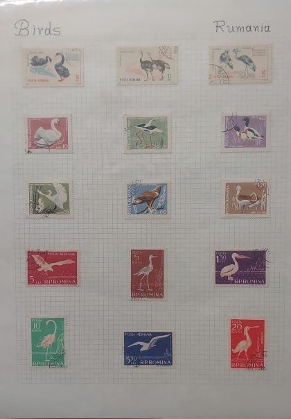 Thematic Birds Stamps of ROMANIA 15 Used Stamps