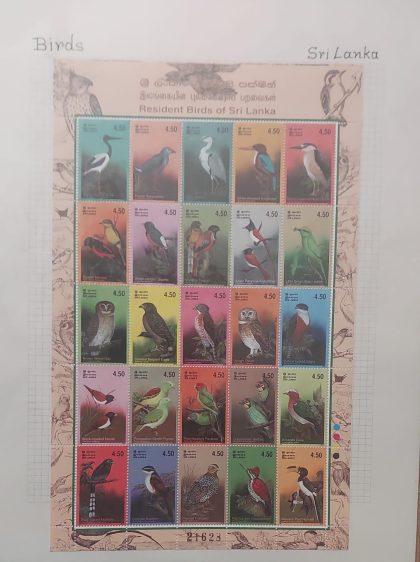 Thematic Birds Stamps of SRILANKA 1 Minature sheet