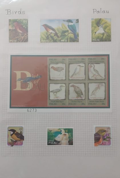 Thematic Birds Stamps of PALAU 1 Minature sheet 7 Stamps Mint