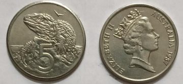 Australia 5 cent Coin 1987 Used Coin