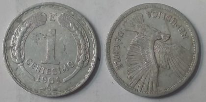 CHILE 1 CENT Coin 1961 (USED)