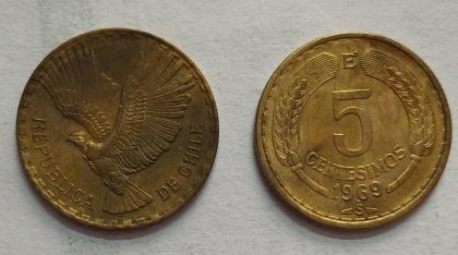 CHILE  5 CENT Coin 1969 (USED)