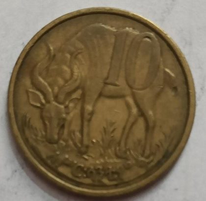 ETHIOPIA  10 Santeem - Magnetic Coin (used)