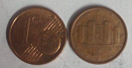 1 Cent EURO Coin 2008 (used)