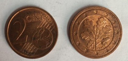 2 EURO Cent Coin 2011 (used)