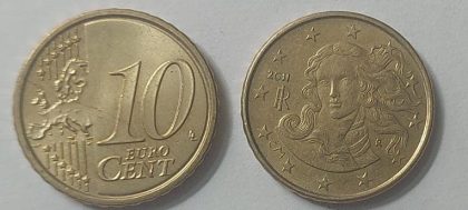 10 EURO Cent Coin 2011 (used)