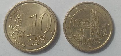 10 EURO Cent Austria Coin 2011 (used)