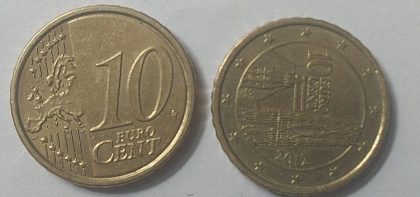 10 EURO  Cent Austria Coin 2012 (used)