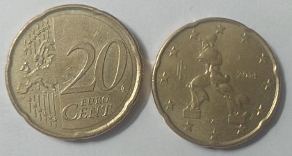 20 EURO Cent Coin 2014 (used)