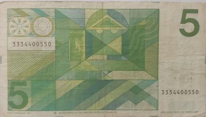 Nederland  Currency 5 Gulden1973  (used) - Image 2