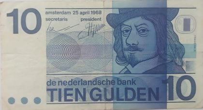 Nederland  Currency 10 Gulden1968  (used)