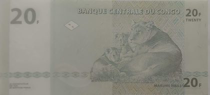 CONGO Currency 20 Francs 2003 (UNC) - Image 2