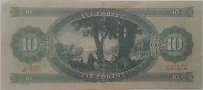 HUNGARY Currency 10 Forint 1969 (Used) - Image 2
