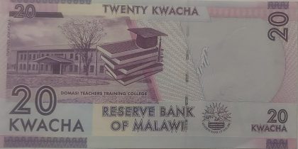 MALAWI Currency 20 Kwacha 2012 (UNC) - Image 2