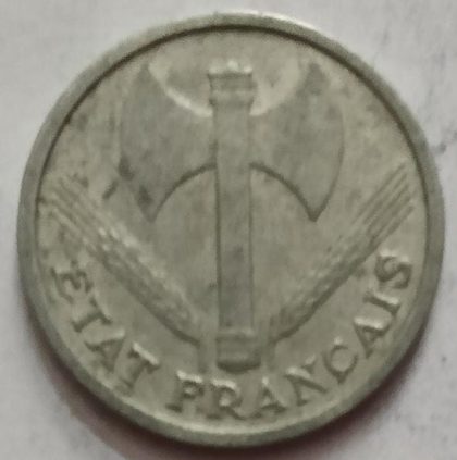 France 1 Franc Coin 1942 (used) - Image 2