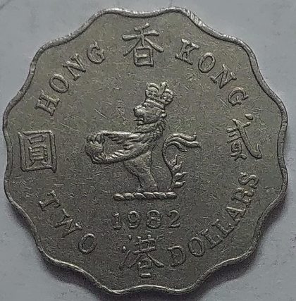 HONGKONG 2  Dollar 1982(unc)