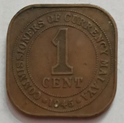 MALAYA 1 Cent 1945 Coin Used (used)