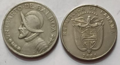 Panama 1/10  Balboa Coin 2001 (used)