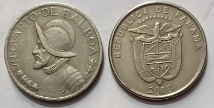 Panama 1/10  Balboa Coin 2008 (used)