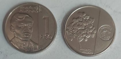 PHILIPPINES  1 PISO 2019 Coin(used)