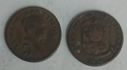 PHILIPPINES  5 SENTIMOS 1974 Coin (used)